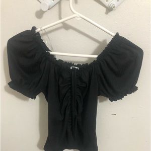 black silk like t-shirt